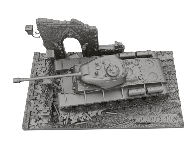 Модель танка КВ-1С из металла 