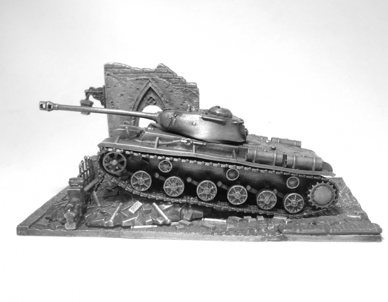 Модель танка КВ-1С из металла 