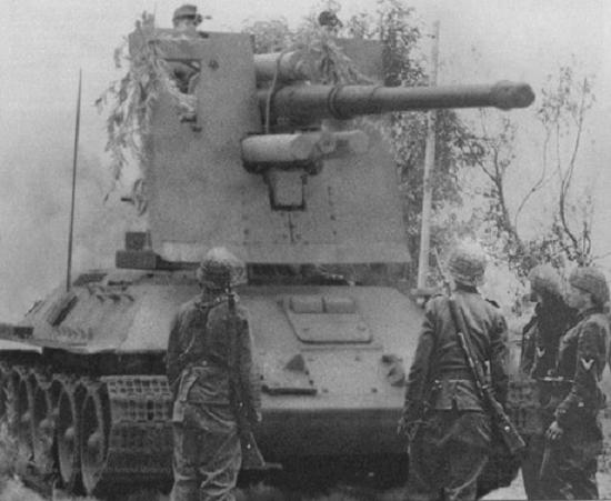 8,8-cm FlaK-36 (Sf) auf Fahrgestell T-34(r)